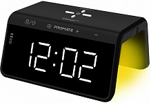 Беспроводное зарядное устройство Promate TimeBridge-Qi с часами-будильником 10 Вт Black 