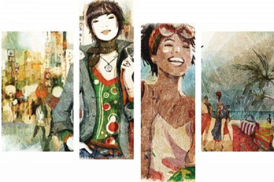 Картина модульная Романтика 572 118x75 см 