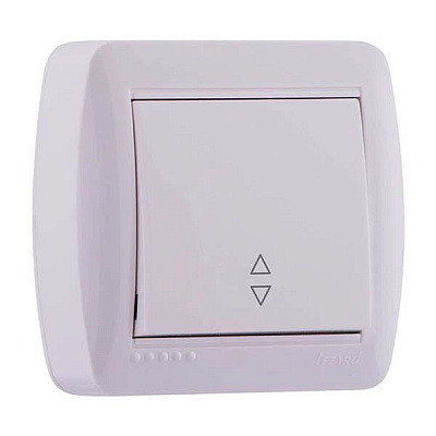 Вимикач прохідний одноклавішний Lezard Demet без підсвітки 10 А 250В IP20 кремовий