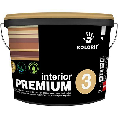 Фарба Kolorit Interior Premium 3 A 9 л