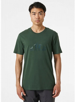 Футболка Helly Hansen NORD GRAPHIC T-SHIRT 62978-476 р.L зелений
