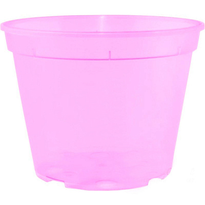Горшок дренажный Алеана круглый 2,4л розовый прозрачный (114078) 