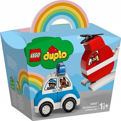 Конструктор LEGO Duplo Пожарный вертолет и полицейская машина 10957