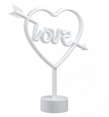 Настольная лампа декоративная Zuma Line HEART LOVE 2 Вт белый