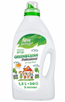 Гель для машинной стирки Green&Clean для детских вещей 1,5 л