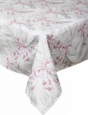 Скатерть Nika 140x180 см белый с рисунком Luna 