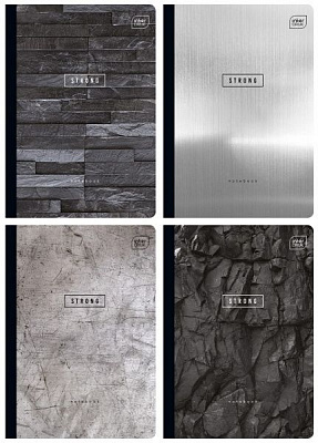 Зошит шкільний А5 96 арк. клітинка Strong Notebook в асортименті InterDRUK