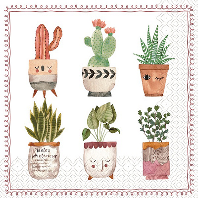 Салфетки столовые Silken Кактусы 33х33 см 18 шт.