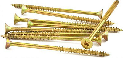 Шуруп універсальний потайна головка ЦЖ 6x100 мм жовтий цинк вага Expert Fix