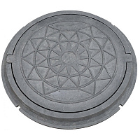 Люк канализационный PE RUSLANA 780 мм A15 без замка черный