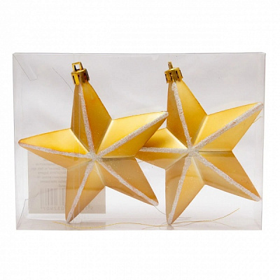 Елочный набор Звезды 032907 10 см 2 шт./уп. 