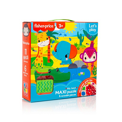 Пазл-сортер Fisher Price Maxi puzzle & wooden pieces VT1100-01