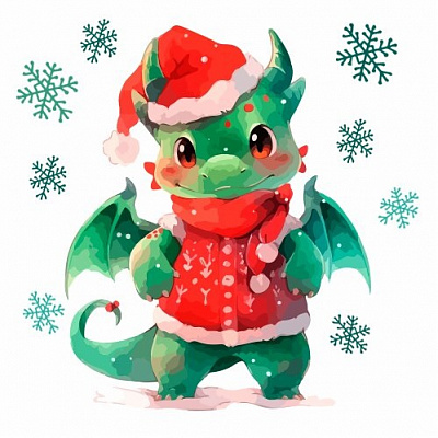 Серветки столові La Fleur Різдвяний дракончик 33х33 см 16 шт.