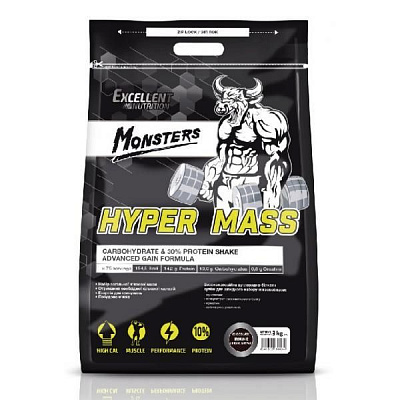 Гейнер HYPER MASS Excellent Nutrition Персик 1 кг 