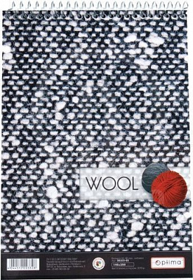 Блокнот Малюнки природи – Вовна А5 клітинка 80 арк. спіраль Optima