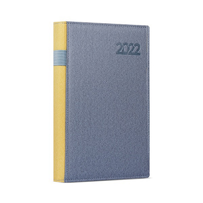 Щоденник датований блакитний джинс/оливковий Leo Planner City A5 2022