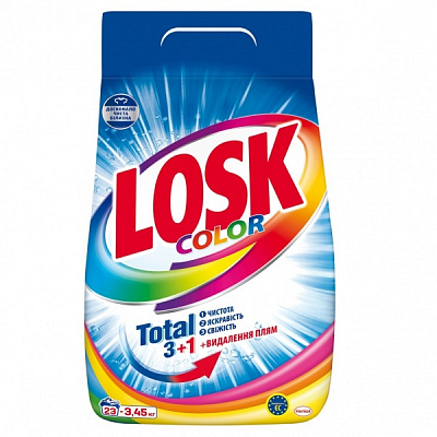 Стиральный порошок для машинной и ручной стирки Losk Колор 3,45 кг 