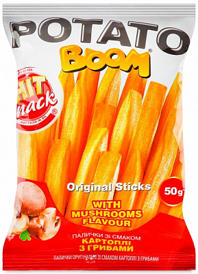 Полоски картофельные Potato Boom с грибами 50 г