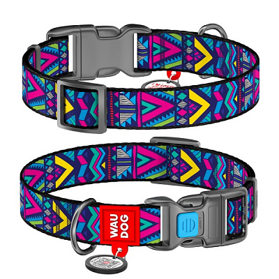 Ошейник Waudog Nylon Инди 20 мм Д 24-40 см