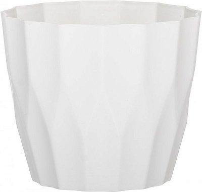 Горщик пластиковий Elsa Карат 130 круглий 1,9л білий