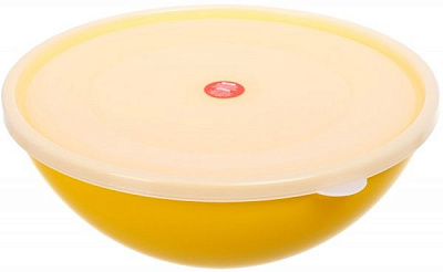 Миска с крышкой Мульти 3 л желтый Алеана