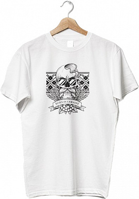Футболка Born in Ukraine р. XL белый 