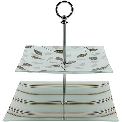 Блюдо 2-ярусное Листья