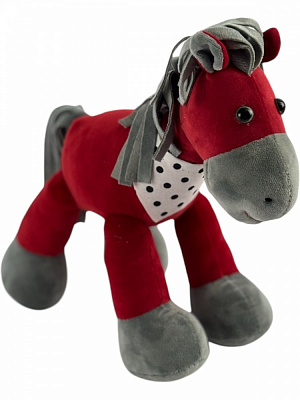М'яка іграшка Україна Коник Рубін 25 см червоний 25 см