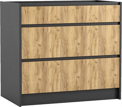 Тумба нижняя МС Идея КРАФТ Ня-3 90/82/525 (1+2) с ящиками Q-25 крафт золотой Грейд