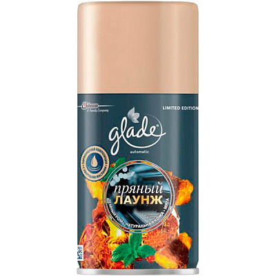 Сменный баллон для автоматического освежителя воздуха Glade Пряный Лаунж 300 мл
