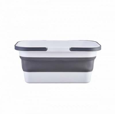 Відро звичайне MVM BIN-19 16 л сірий/білий