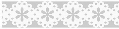 Лента бумажная самоклеющаяся Flowers белая 204880088 1 шт. Heyda