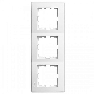 Рамка тримісна Lezard Lesya вертикальна білий 705-0200-153