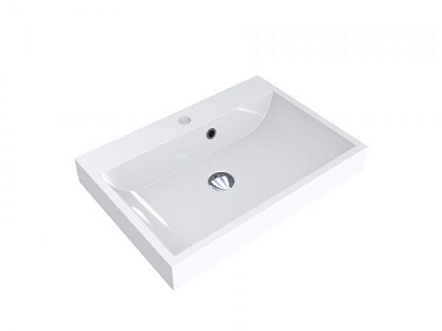 Умывальник мебельный Miraggio Varna 600 из искусственного мрамора 60x42 см 0000254