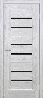 Дверное полотно ОМиС Ричмонд ЧС ПО черное стекло 700 мм клен айс