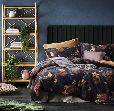 Комплект постільної білизни Night Flowers сімейний різнокольоровий