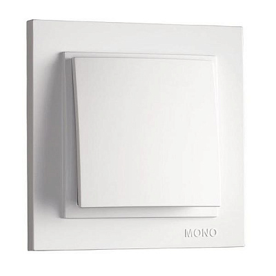 Вимикач одноклавішний Mono Electric Despina без підсвітки 10 А 250В білий 102-190025-100