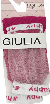 Шкарпетки жіночі Giulia WS2 CRISTAL 039 р. 39-40 фуксія