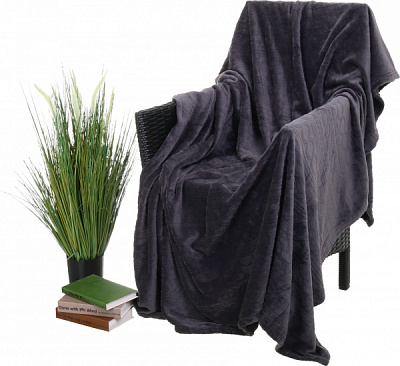 Плед Basic Asphault 160x200 см темно-сірий La Nuit