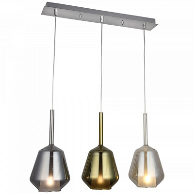 Люстра подвесная Vio Concept by LUCEA Onda 3x40 Вт Е27 хром 1480-51-03-L 