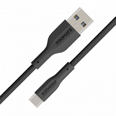 Кабель Promate xCord-AC USB-A to USB-C 2А 1 м 1 м черный (xcord-ac.black) 