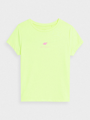 Футболка 4F TSHIRT FNK F157 4FJSS23TFTSF157-45S р.134/140 желтый