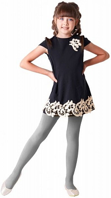 Колготки детские Giulia D025 MELANGE TEEN GIRL CLASSIC light grey melange р.152-158 серый 