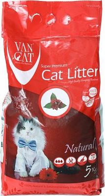 Наполнитель для кошачьего туалета VanCat Natural 5 кг 55445