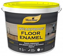 Эмаль Maxima для деревянных и бетонных полов желто-коричневый глянец 3л