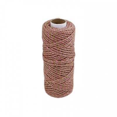 Шнур джутовый Радосвіт крученый 3 мм 50 м натуральный/пудровый