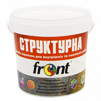 Фарба водоемульсійна акрилова Front Структурна 1,5кг