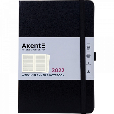 Еженедельник 2022 Prime Strong А5 черный Axent