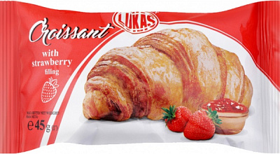 Круасан Лукас з полуничним наповнювачем 450 г (4823054604439) 450 г