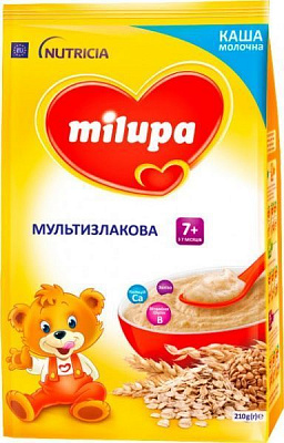 Каша молочная Milupa от 7 месяцев Мультизлаковая быстрорастворимая 170 г 